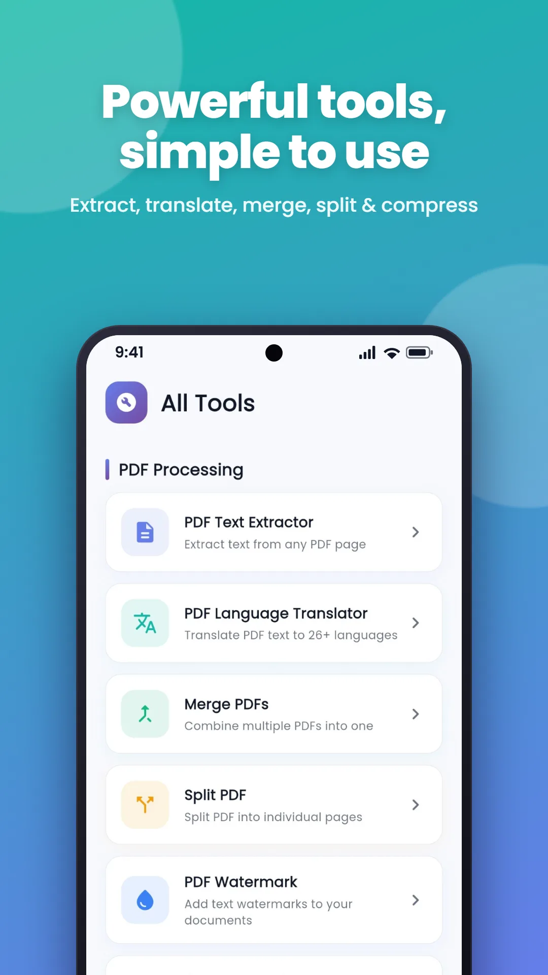 PageMate: All tools: extract text, translate, merge, split and watermark