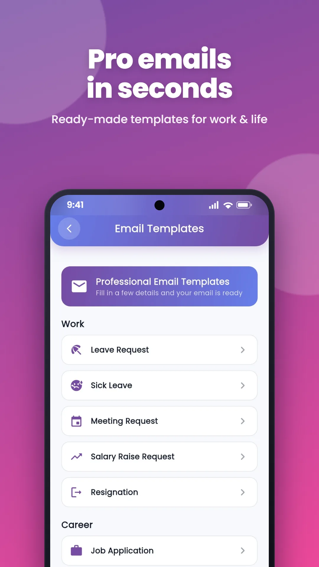 PageMate: Ready-made professional email templates