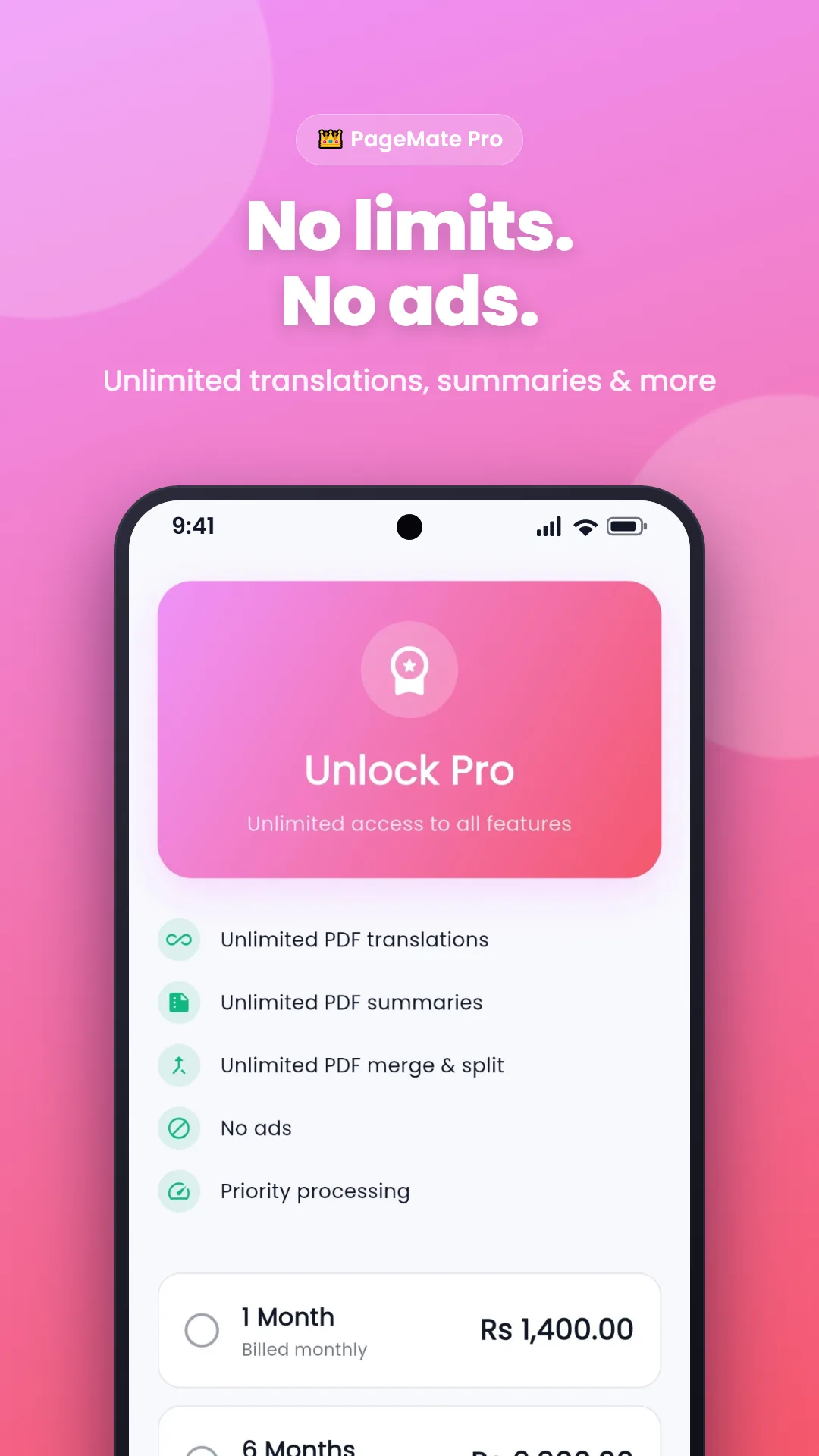 PageMate: PageMate Pro: no limits and no ads